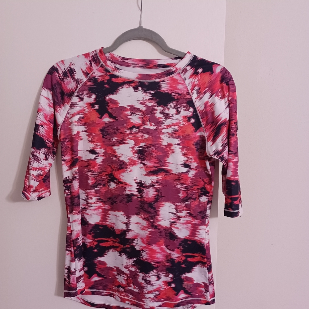Reel Legends Pink and Black Fitted T-Shirt